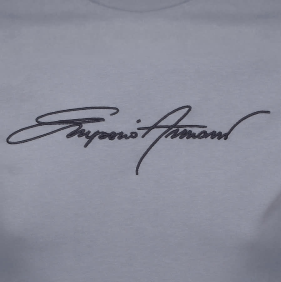Alternative Image for ProductEmporio Armani Crew Neck Logo T Shirt Grey3